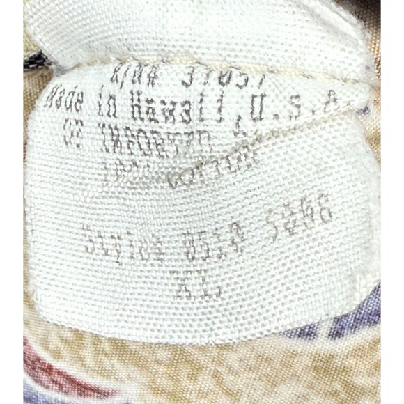 Vintage Hawaiian Shirt 80s Cooke Street XL Made in Hawaii USA Reverse Print Fish - Picture 7 of 7